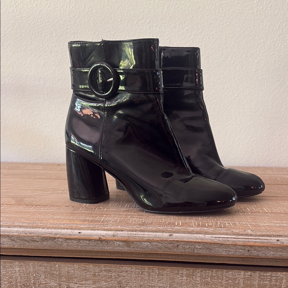 Nine West Faux Patent Leather GoGo Boots